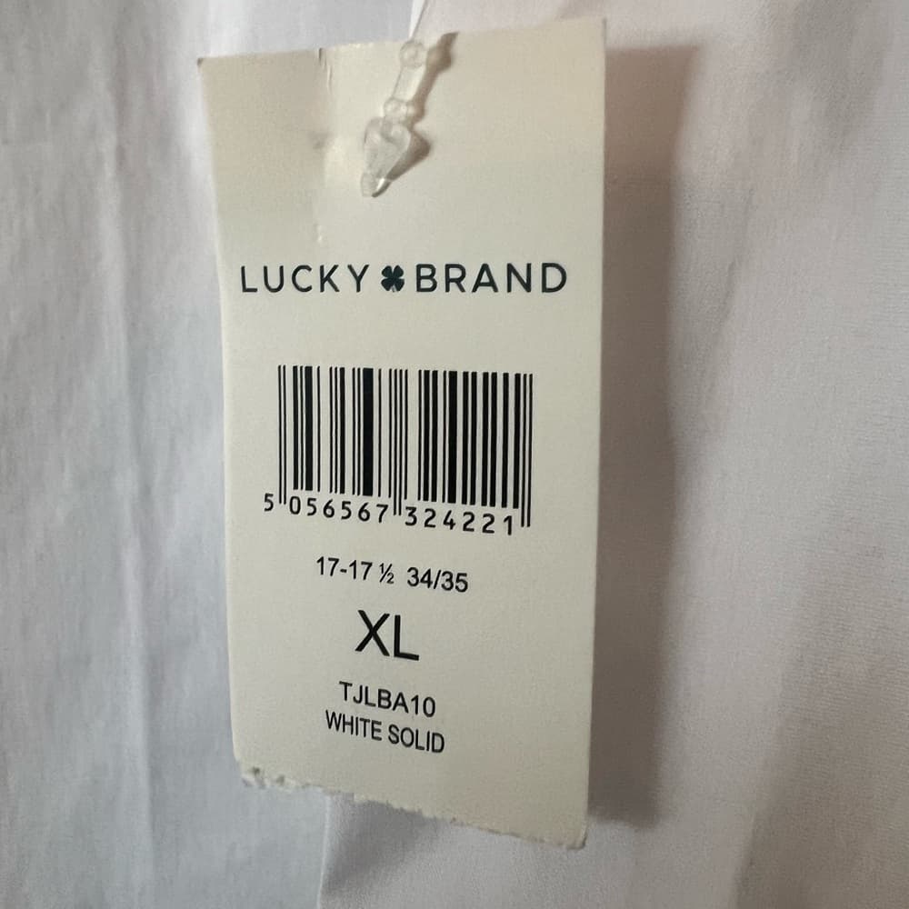 NWT Lucky Brand white dress shirt XL (17-17 1/2)(34-35) slim fit - Thumbnail 5