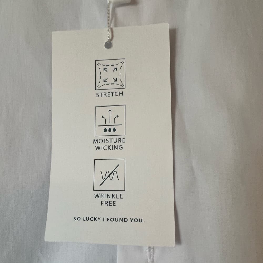 NWT Lucky Brand white dress shirt XL (17-17 1/2)(34-35) slim fit - Thumbnail 4