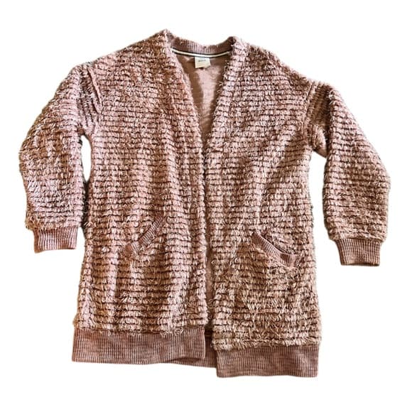 Knox Rose Open Cardigan Sweater Size M Dusty Pink - Thumbnail 2