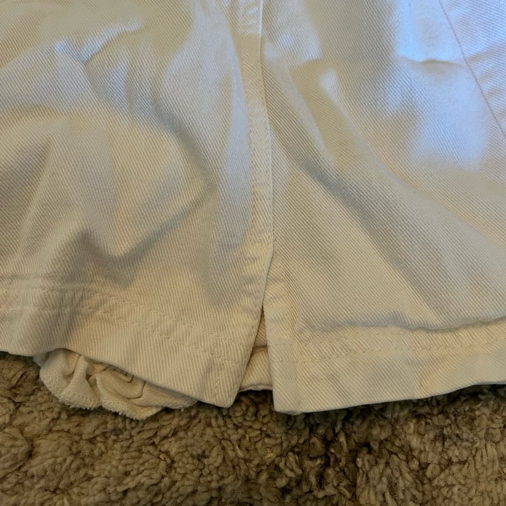 Nu Influence white faux jean jacket size small - Thumbnail 7