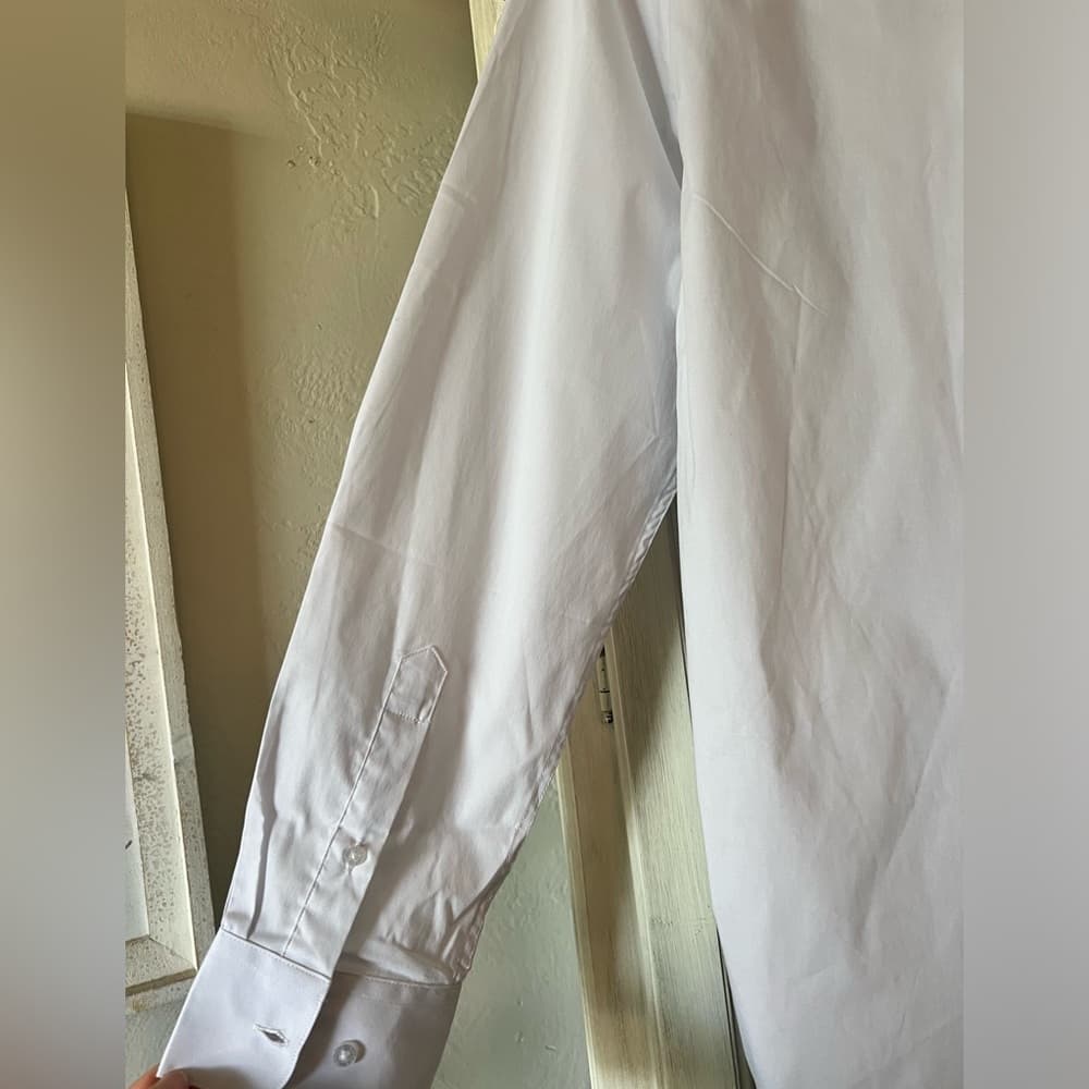NWT Lucky Brand white dress shirt XL (17-17 1/2)(34-35) slim fit - Thumbnail 2
