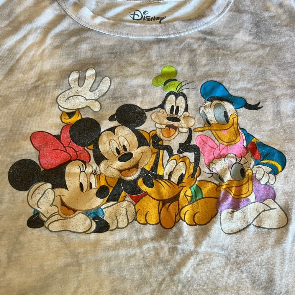 DISNEY tie dye mickey and friends cropped style t shirt size 2XL - Thumbnail 5