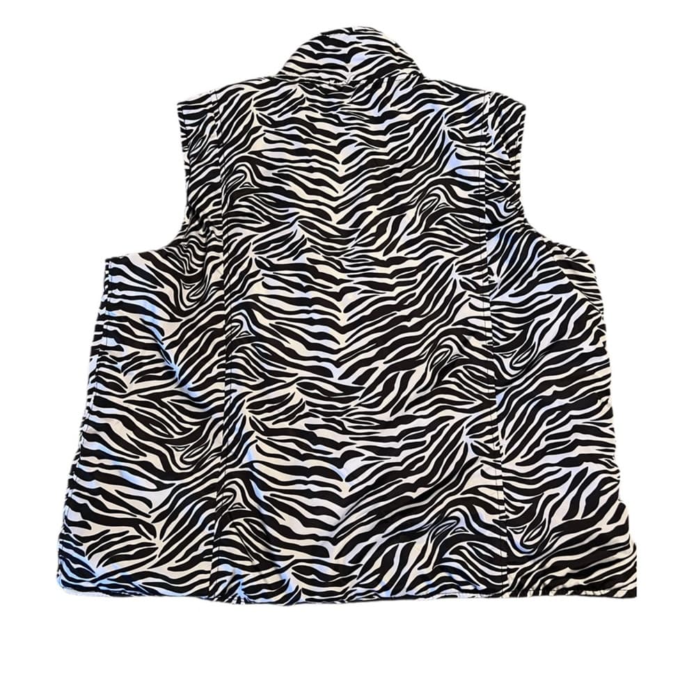 Women's REVERSIBLE zip up vest with pockets size M - Thumbnail 2