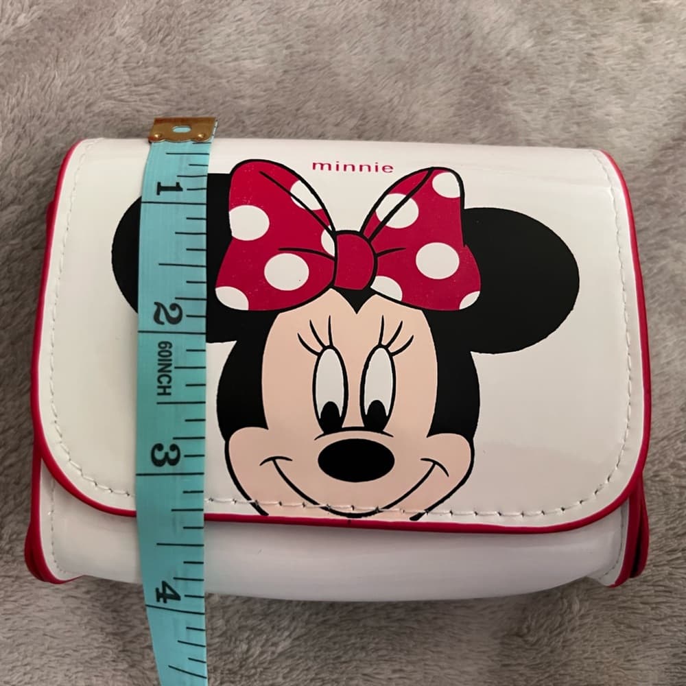 NWOT *BRAND NEW* Girls Minnie Mouse Purse With Strap Cartoon Retro Style - Thumbnail 3