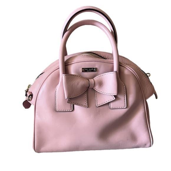 *KATE SPADE* Montrose Avenue Leeland Bow Satchel Baby Pink w shoulder strap - Thumbnail 7