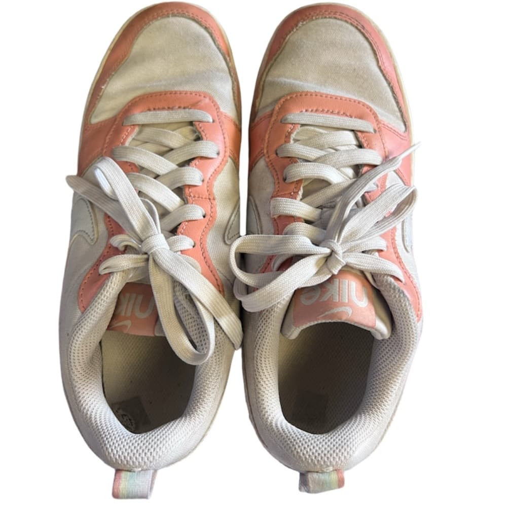Kids Nike Coral White Tennis Shoe Sneaker Size 5.5 Rainbow detail