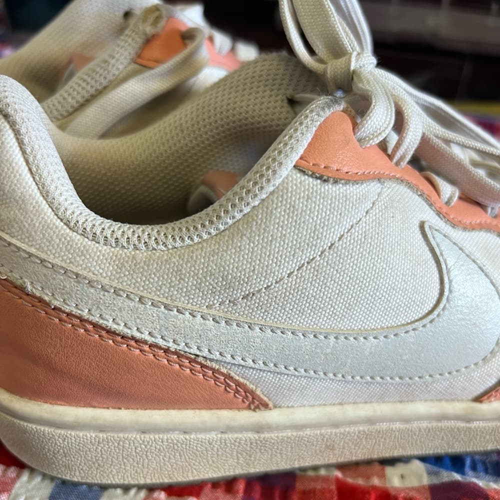 Kids Nike Coral White Tennis Shoe Sneaker Size 5.5 Rainbow detail - Thumbnail 3