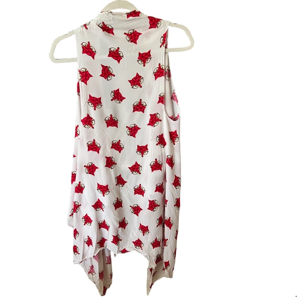 Women's Janice OS fox print vest EUC