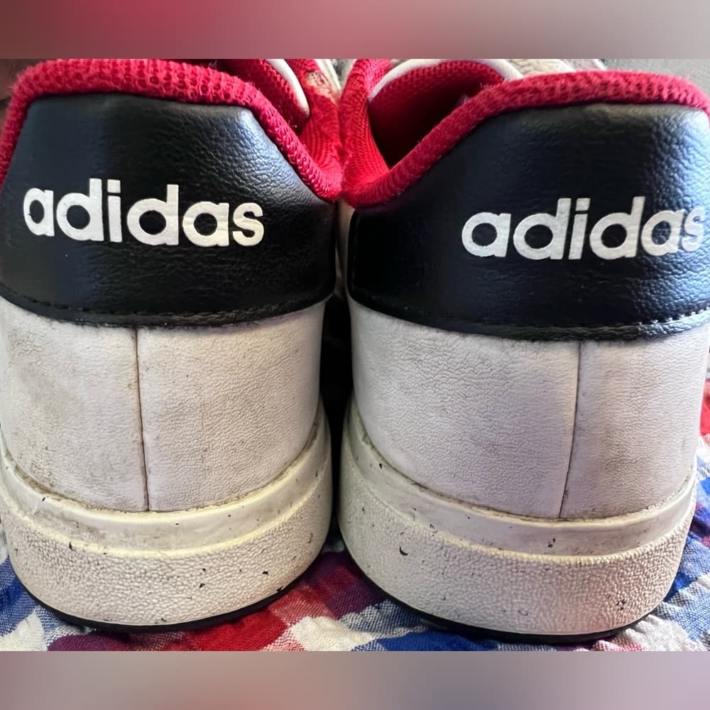 Kids adidas Marvel Spider-Man Tennis Shoe Sneakers Size 4 White Red Black - Thumbnail 2