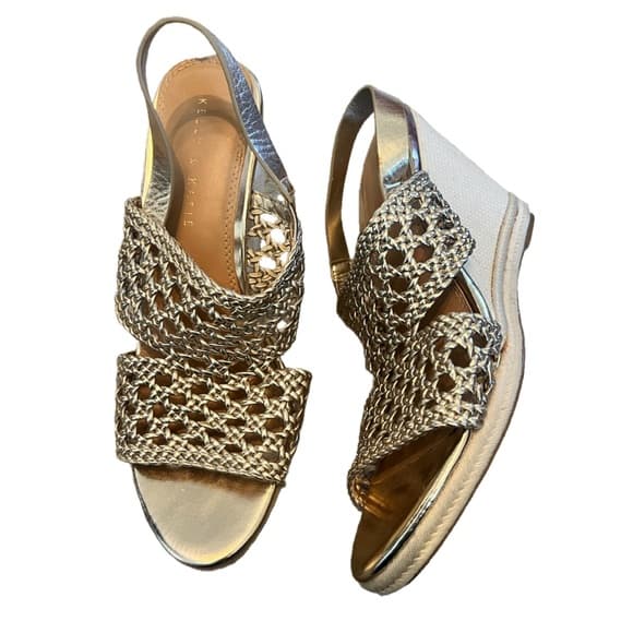 Kelly & Katie gold wedge style heels size 8.5 - Thumbnail 6
