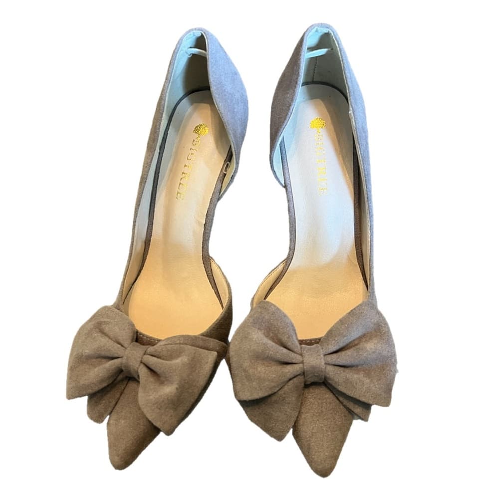 NWOT Big tree suede heels with bow size 39