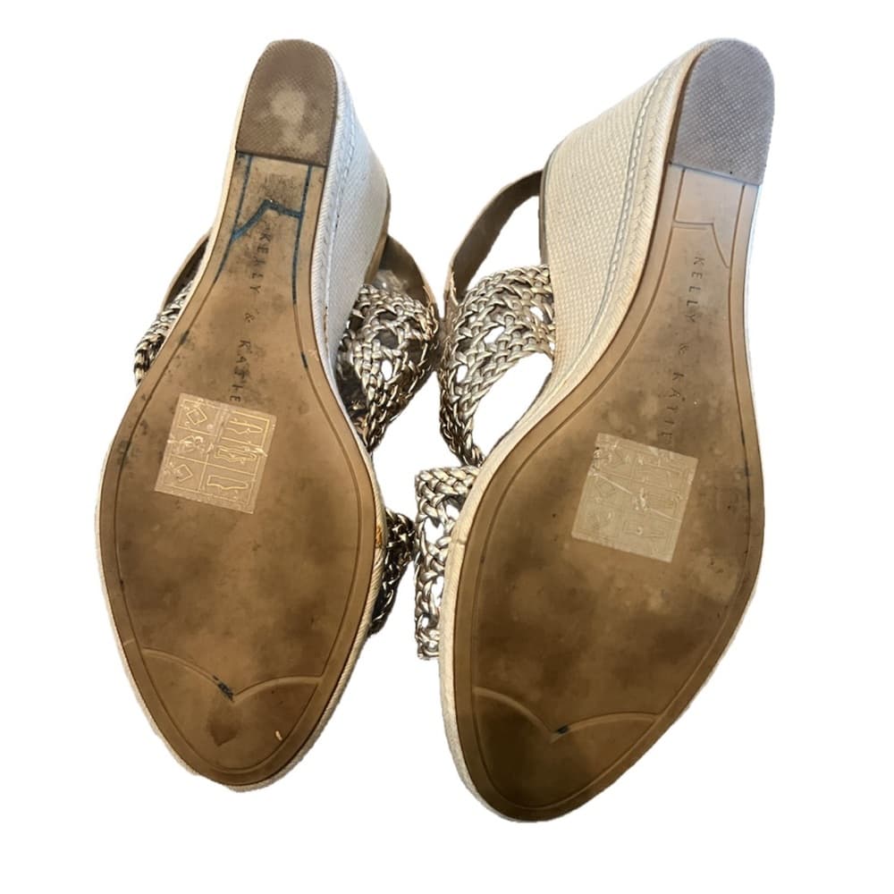 Kelly & Katie gold wedge style heels size 8.5 - Thumbnail 2