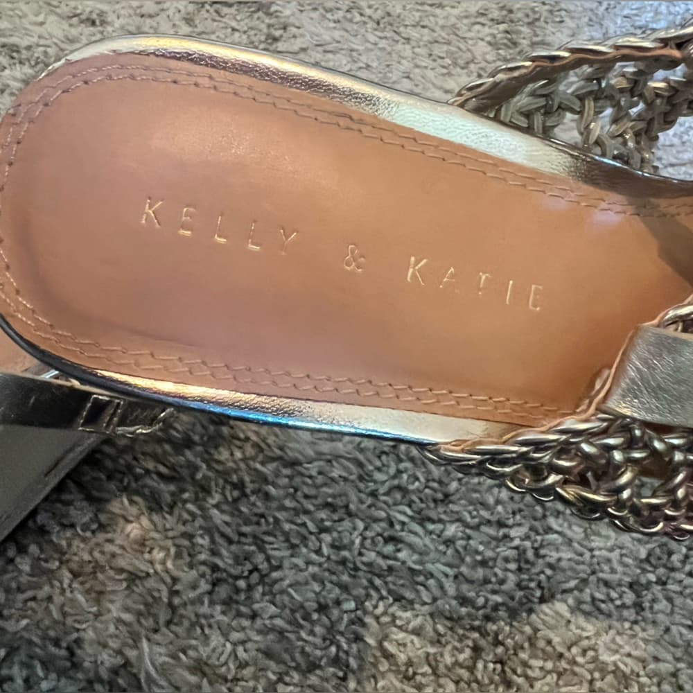 Kelly & Katie gold wedge style heels size 8.5 - Thumbnail 3