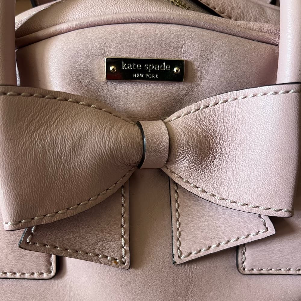 *KATE SPADE* Montrose Avenue Leeland Bow Satchel Baby Pink w shoulder strap - Thumbnail 5
