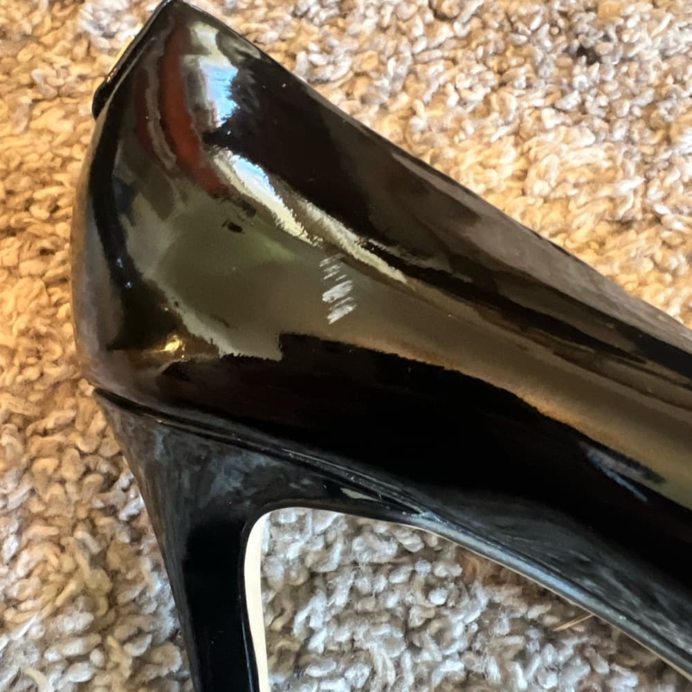 IVANKA TRUMP black patent leather pumps size 8 1/2W - Thumbnail 7