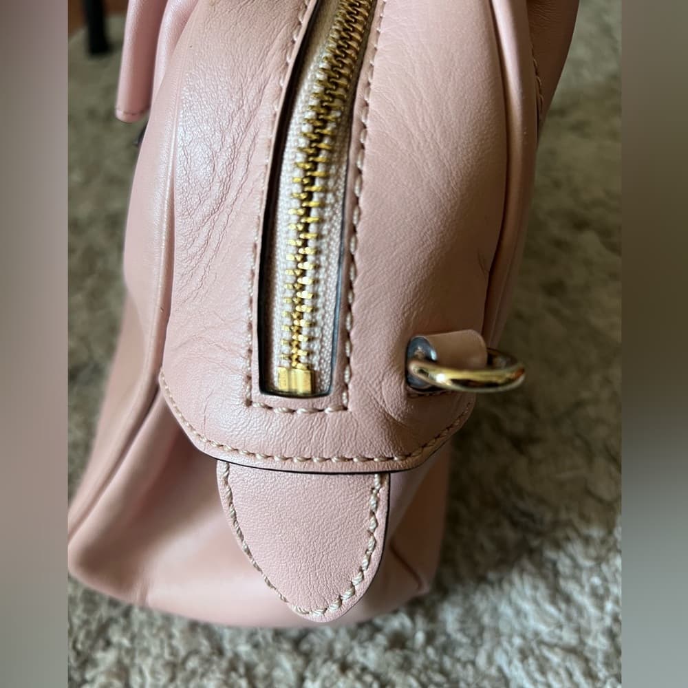 *KATE SPADE* Montrose Avenue Leeland Bow Satchel Baby Pink w shoulder strap - Thumbnail 4
