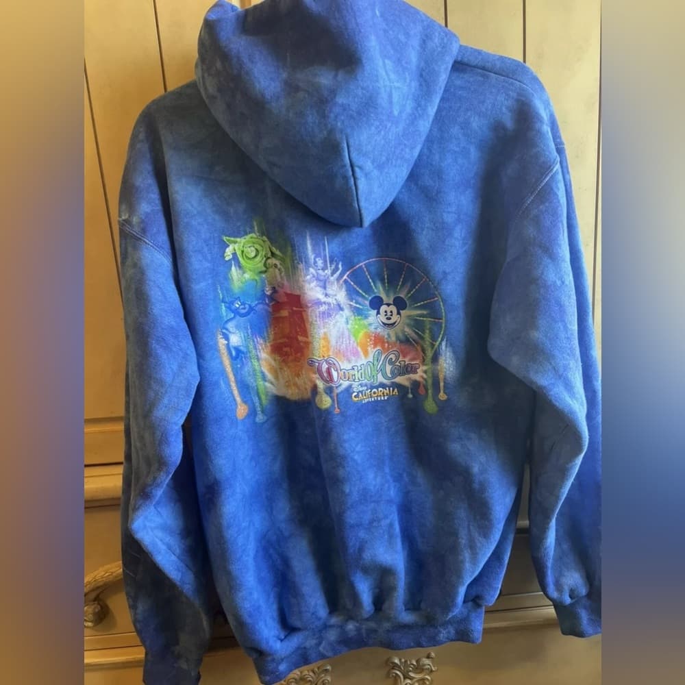 Disneyland Walt Disney World by Hanes World of Color zip up sweatshirt M