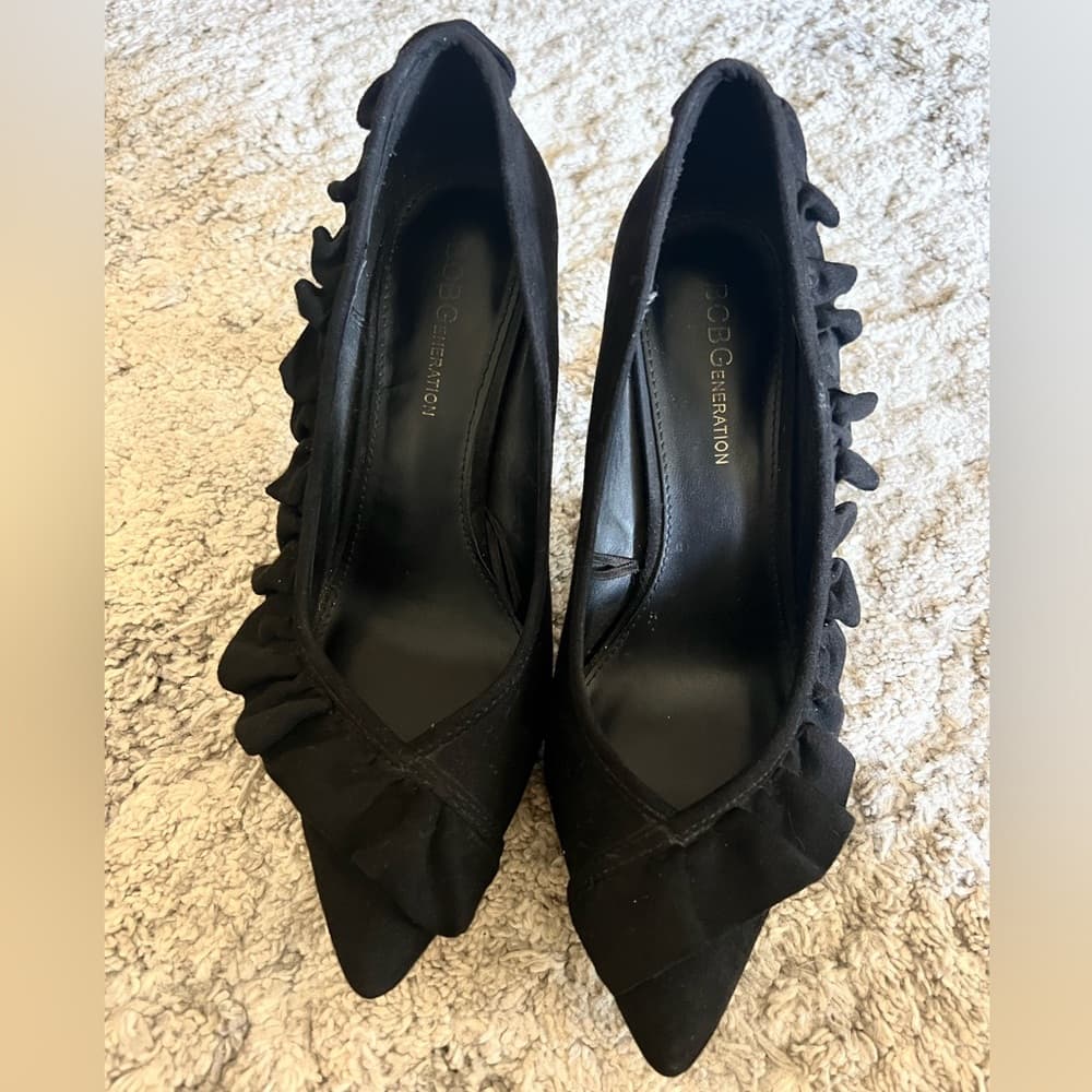 BCBGeneration black suede heels size 7.5 - Thumbnail 3