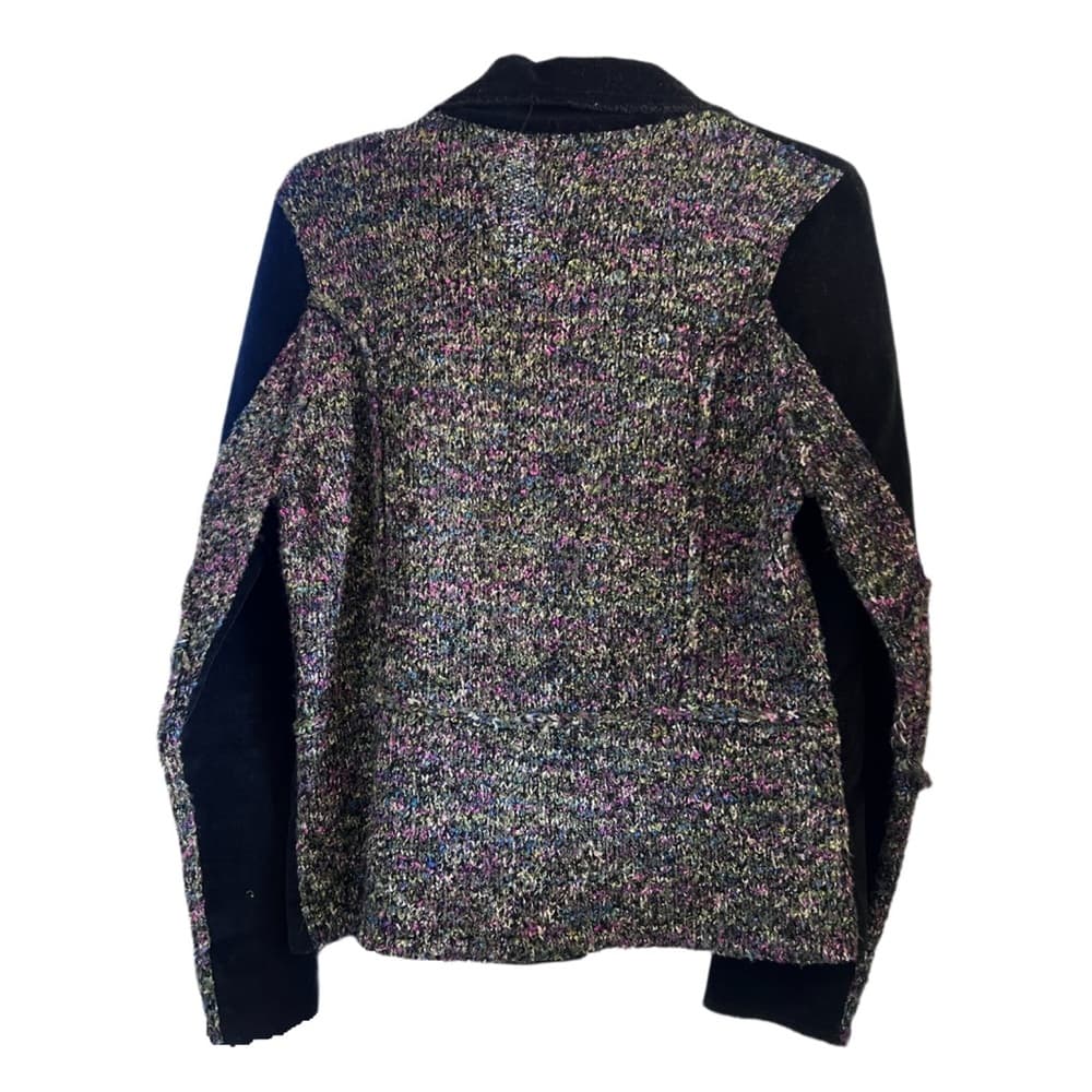 Women's Anthropologie One Girl Who Black and Multicolor Jacket Sz L