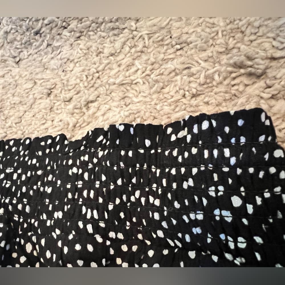89th + Madison skirt size L Black and white dots a line ruffle detail NWT - Thumbnail 3