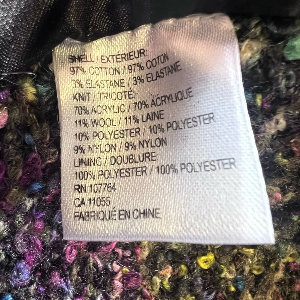 Women's Anthropologie One Girl Who Black and Multicolor Jacket Sz L - Thumbnail 6