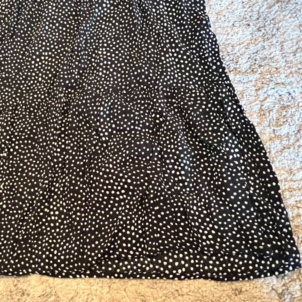 89th + Madison skirt size L Black and white dots a line ruffle detail NWT - Thumbnail 4