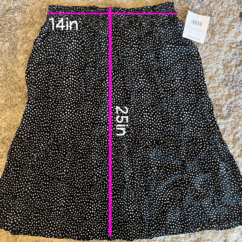 89th + Madison skirt size L Black and white dots a line ruffle detail NWT - Thumbnail 7