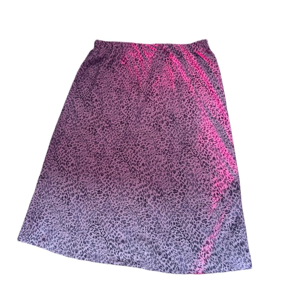 a new day Animal Print Skirt Size XXL Stretchy Waist A Line - Thumbnail 4
