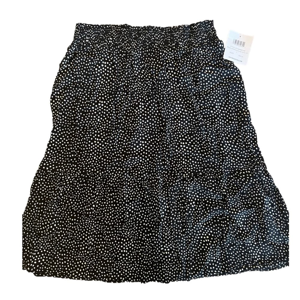 89th + Madison skirt size L Black and white dots a line ruffle detail NWT - Thumbnail 8