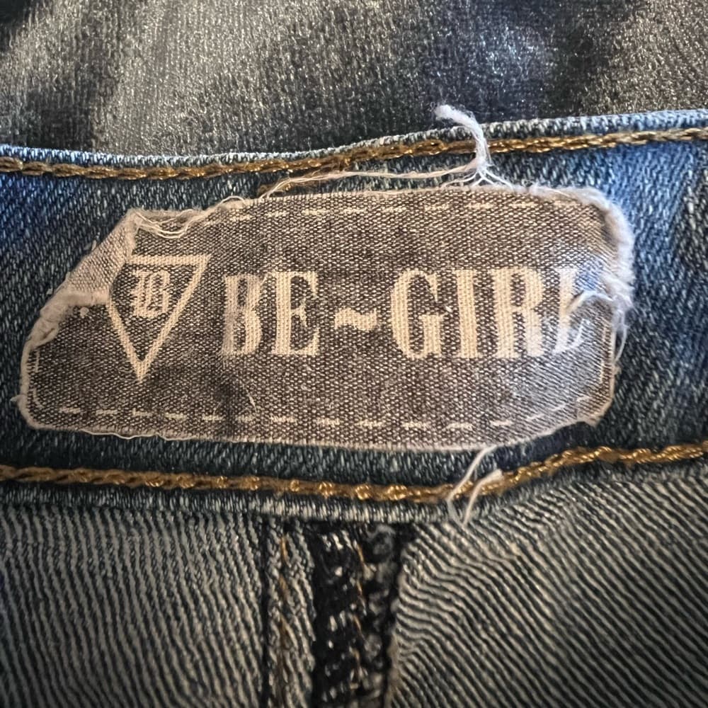 BE-GIRL Classic Blue Denim Skirt Size 3XL Pockets Stretchy - Thumbnail 7
