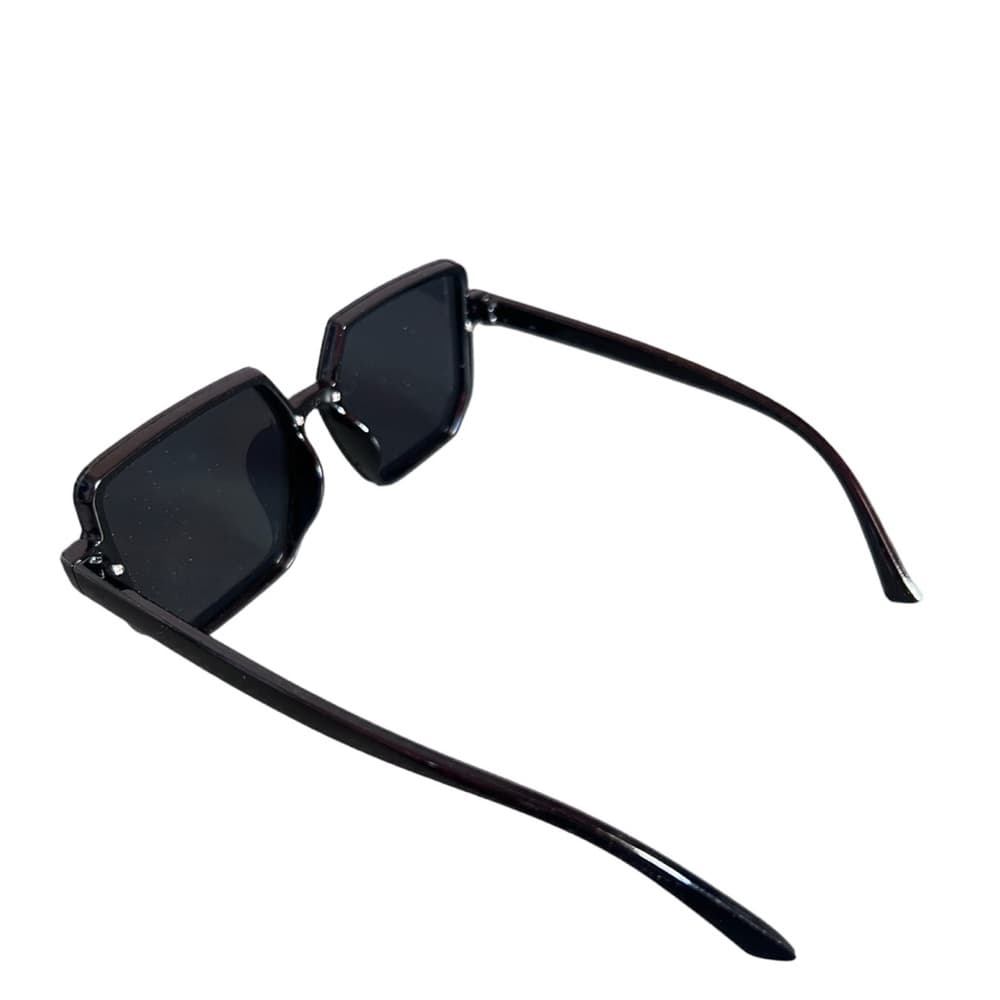NWOT Big Frame Men/Women Trendy black Sunglasses Retro Polygon - Thumbnail 3