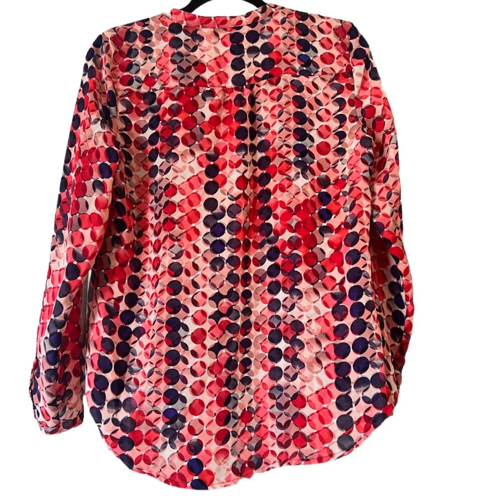 Liz Claiborne ❤️🤍💙 red white and blue blouse size S EUC