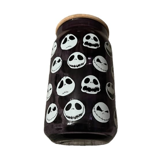 Disney Nightmare Before Christmas Jack Skellington Glass Tumblr for iced drinks - Thumbnail 6