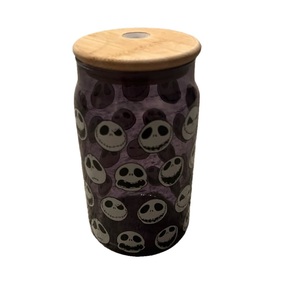 Disney Nightmare Before Christmas Jack Skellington Glass Tumblr for iced drinks - Thumbnail 2