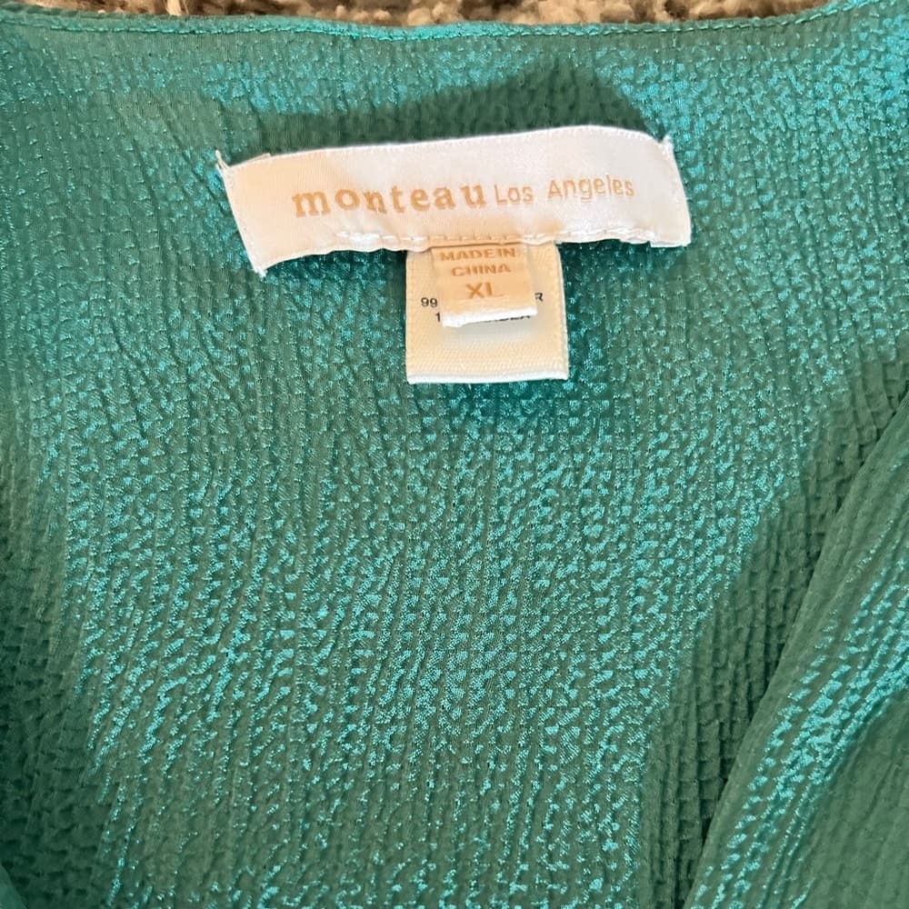 Monteau Los Angeles Cropped Wrap Top Size XL - Thumbnail 5