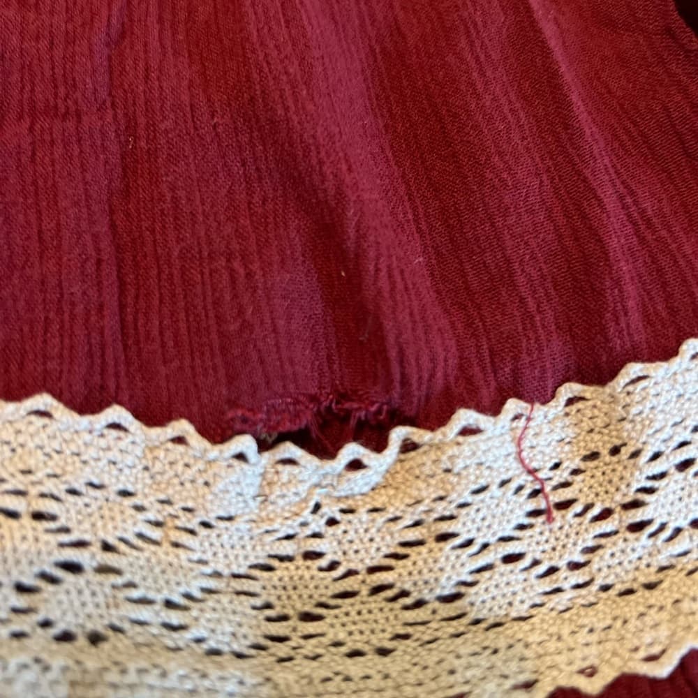 FREE PEOPLE burgundy embroidered top size S|P - Thumbnail 9
