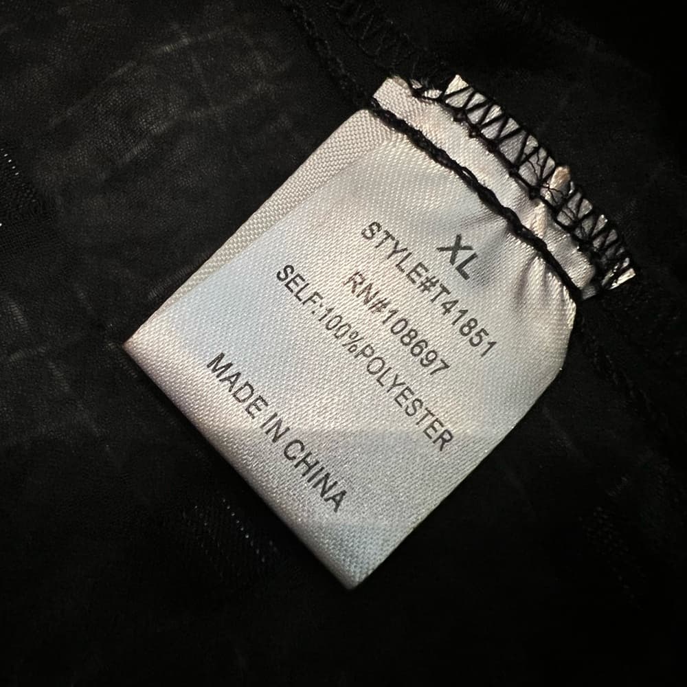 NWT Alice Blue Size XL black dressy blouse with ruffle detail and pearl buttons - Thumbnail 9
