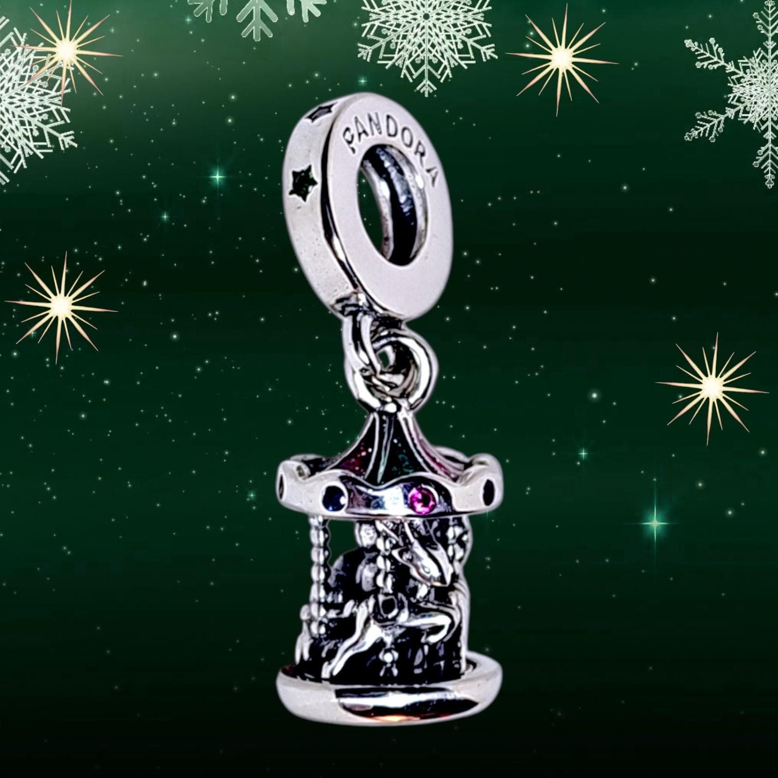PANDORA Bead Spinning Carousel Dangle Charm 793586C01 - Thumbnail 6