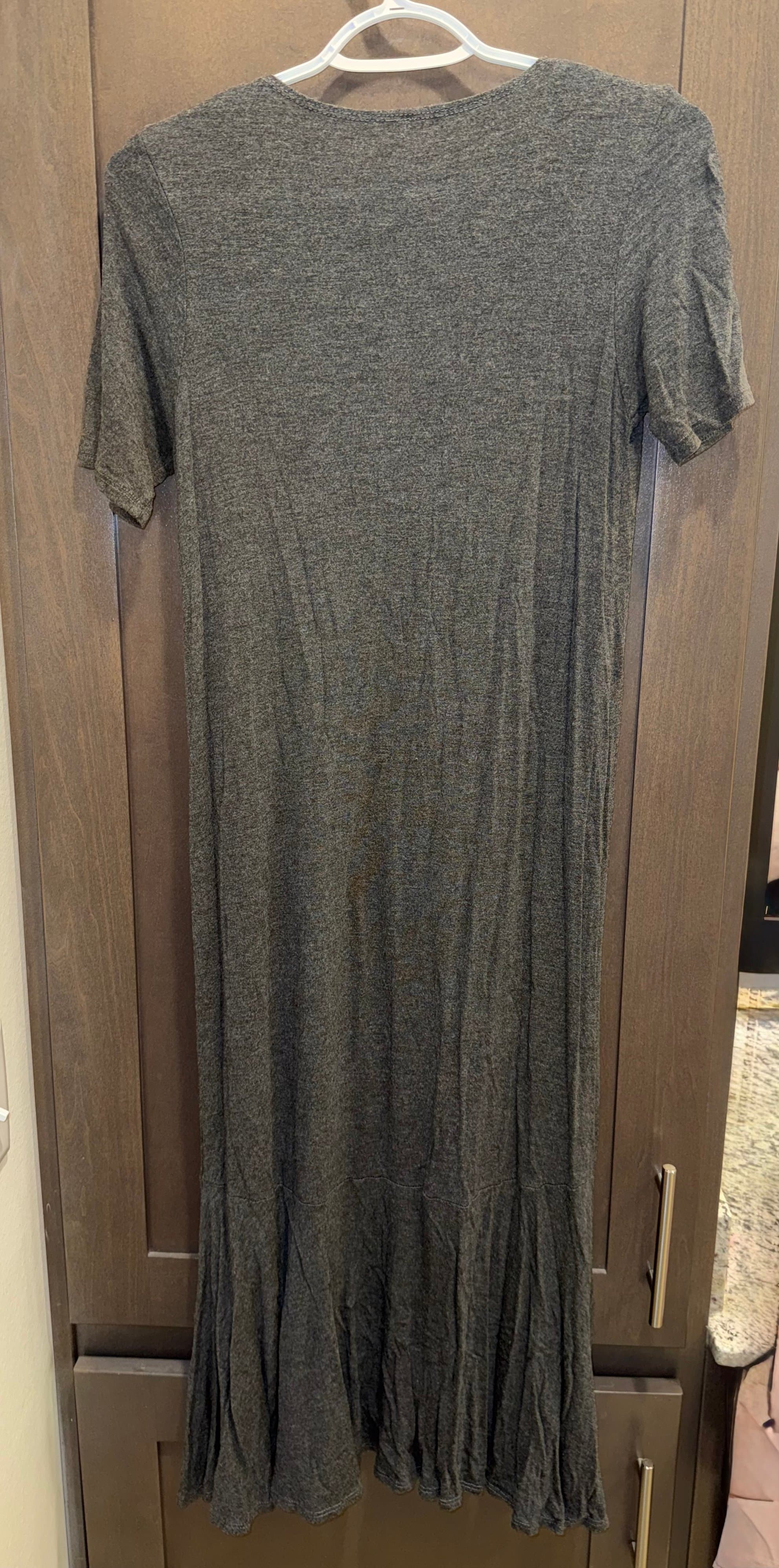 Azules Gray Short Sleeve Maxi Dress Size S - Thumbnail 2