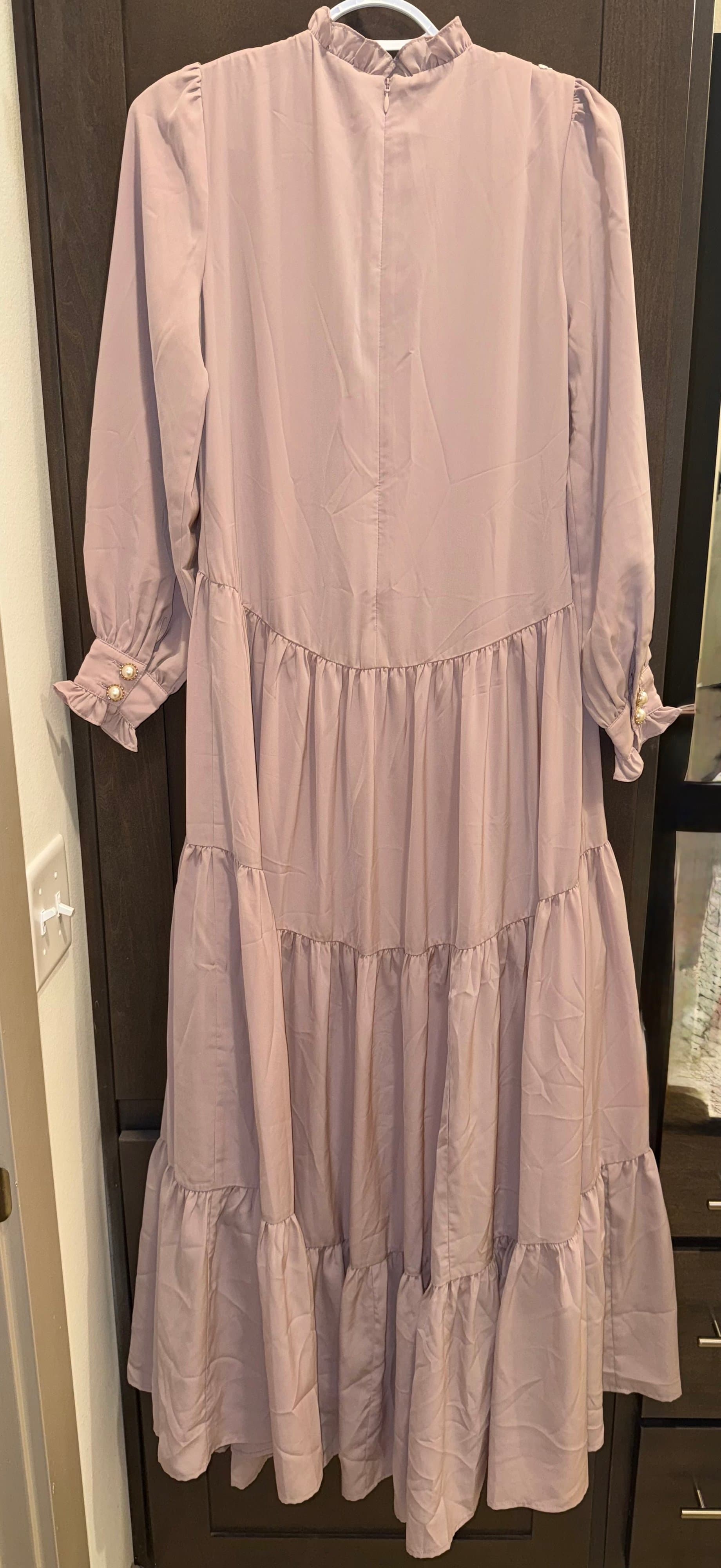 Dainty Jewels Long Sleeve Tiered Dress with Lace Detail Size S - Thumbnail 2