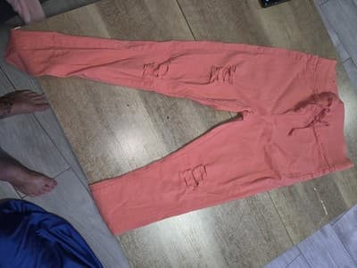Ling Collection Pink Size Large Women's Stretchy Pants Elastic Waist Pockets - Thumbnail 5