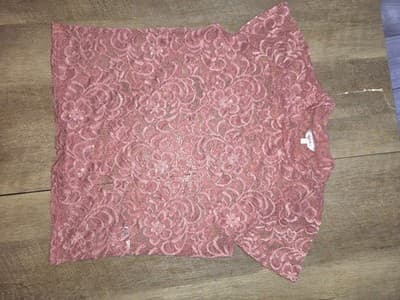 Joie Women’s Romantic Embroidered Dark Pink Puff Sleeve Blouse Size Med NEW - Thumbnail 4