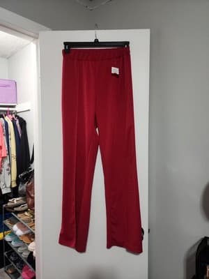 Rainbow Red Glittery Stretch Pants
