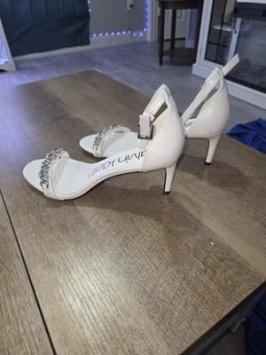 Calvin Klein White Embellished Strap Sandals
