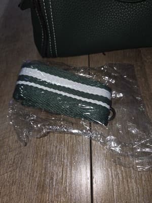 Homme and Femme Leather Cross Body Bag Women's Green with Gold Hardware - Thumbnail 4