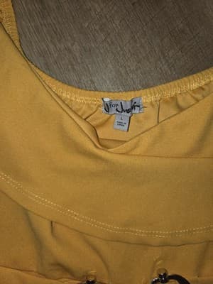J for Justify Women's Jumper Size Large Yellow Short Sleeve Round Neck - Thumbnail 7