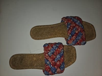 Women's Size 9 Sandals Slip On Red White and Blue Stars Stripes Patriotic - Thumbnail 5