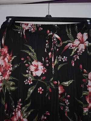 Love + Harmony Women's Stretch Waist Wide Leg Pants Sz Med Polyester Lightweight - Thumbnail 3