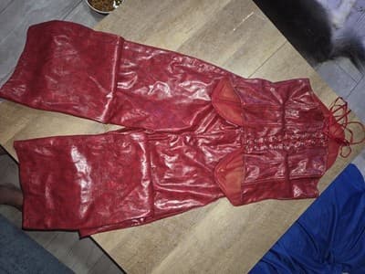 Mars UK Size 12 Top and Bottom Set Women's Red New with Tags Made In England - Thumbnail 8