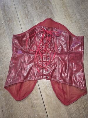 Mars UK Size 12 Top and Bottom Set Women's Red New with Tags Made In England - Thumbnail 5